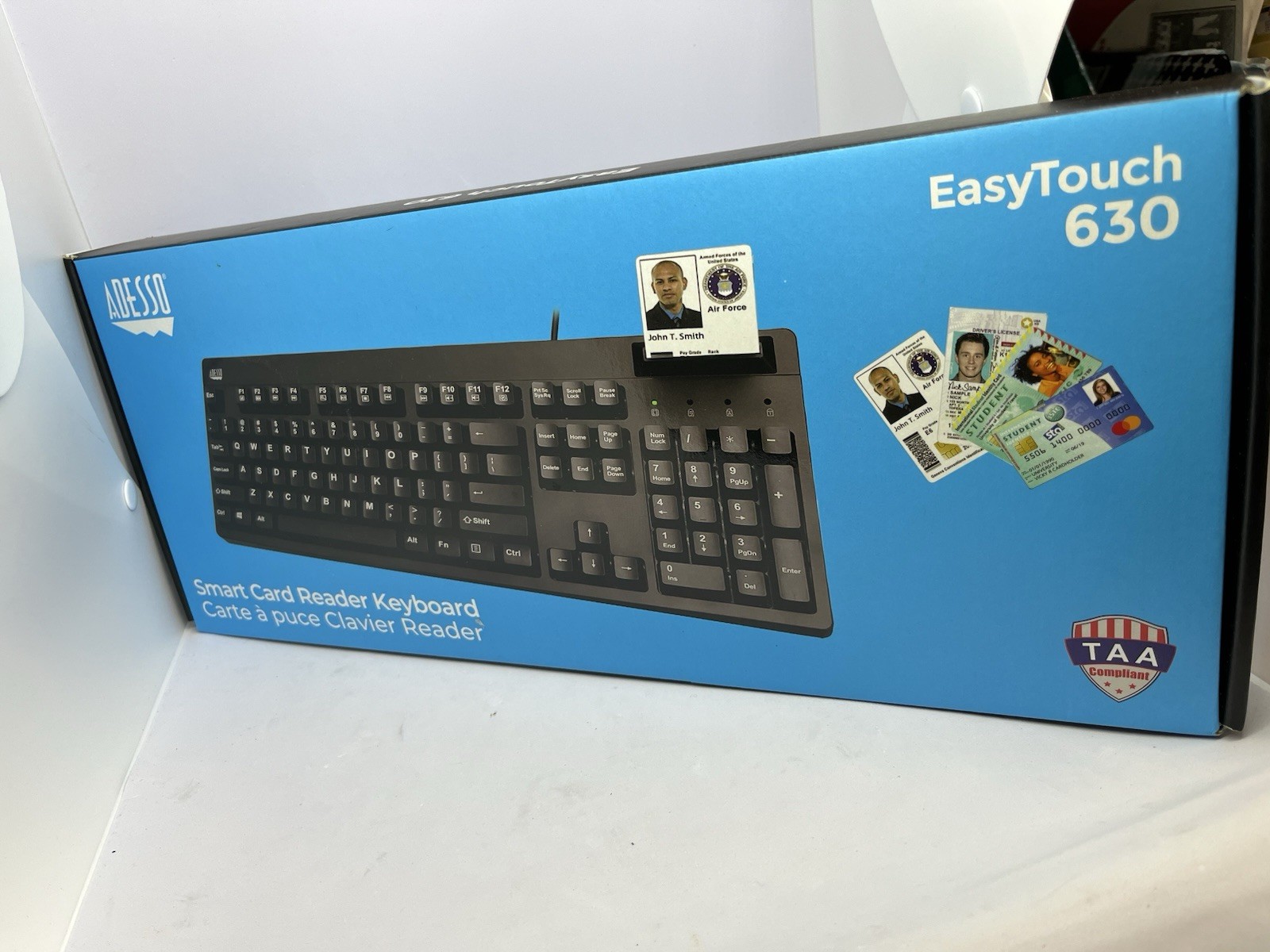 ADESSO EASYTOUCH 630 AKB-630SB-TAA ANTIMICROBIAL KEYBOARD W/SMART CARD READER