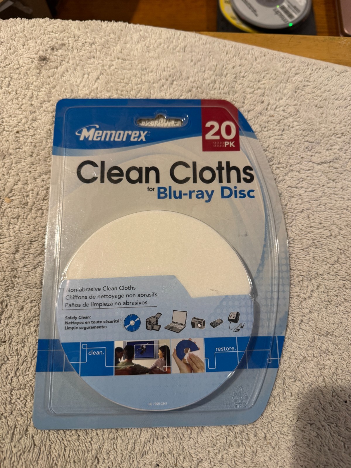 Memorex Clean Cloths for Blu-ray Disc 20 PK - NEW/SEALED