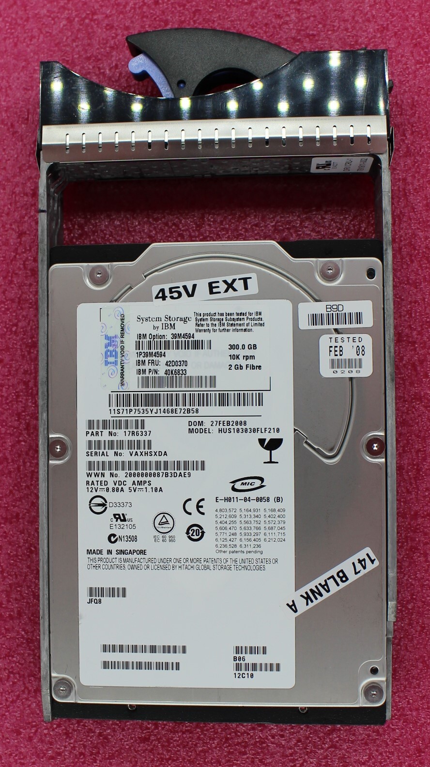 42D0370 - IBM 300GB 10K Fibre Channel Hard Drive