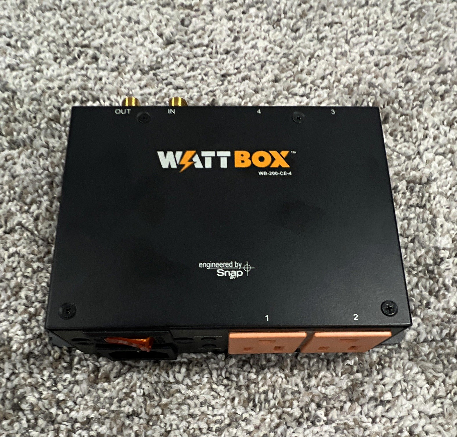 WattBox WB-200-CE-4 4-Outlet Surge Protector 12ft Coax/Ethernet 120V