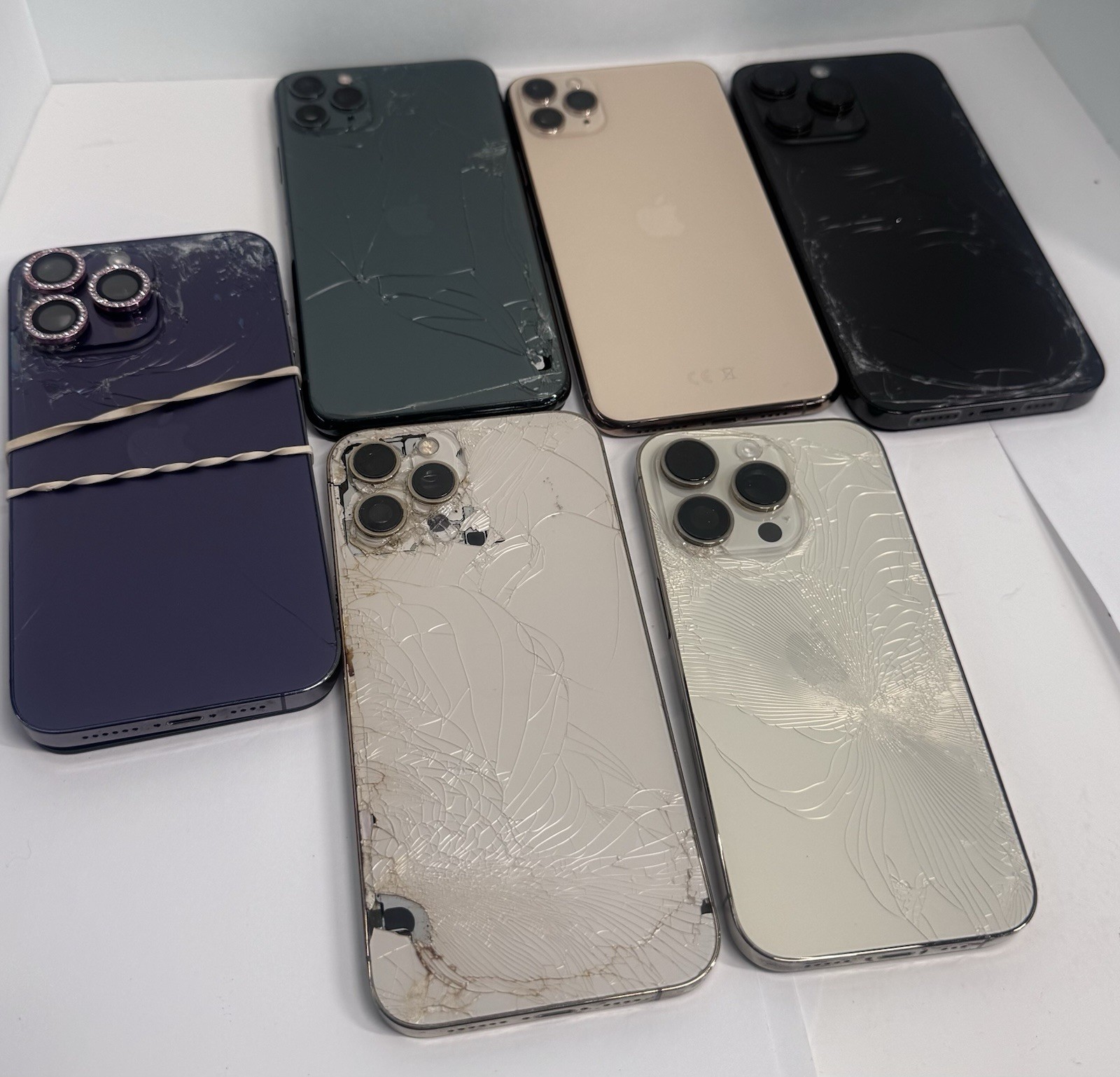 Lot of 6 Apple iPhones As-Is Repair Iphone Used Preowned Six Casing