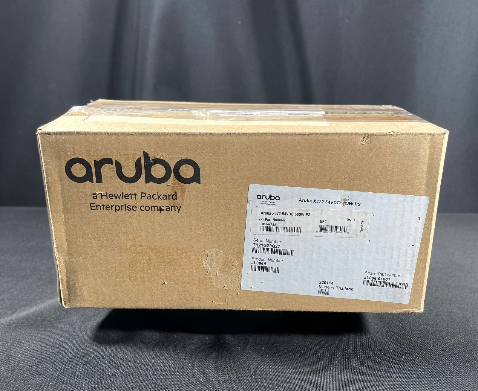 JL086A NEW HPE  Aruba X372 54VDC 680W 100- 240V AC Power Supply-Fast Shipping