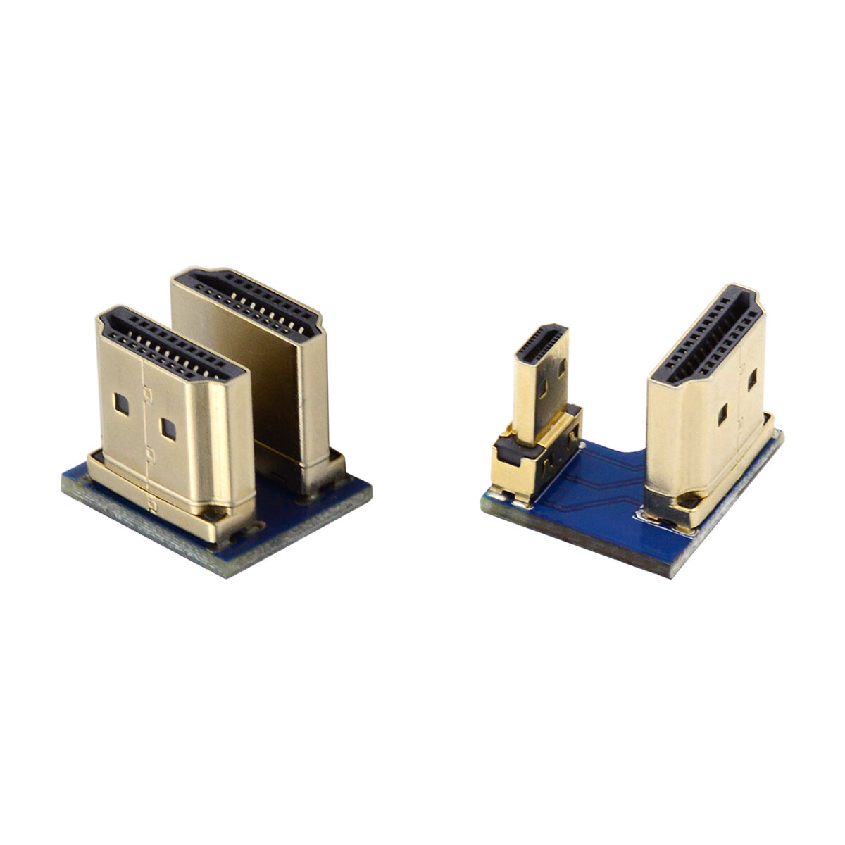 CABLECY 2pcs/set HDMI to Micro HDMI Male Connector for Raspberry PI 3B/3B+/4B