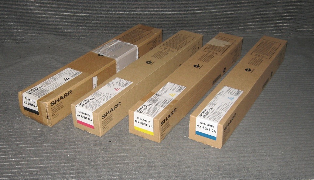 Sharp MX-60NT Full 4 Color Toner Set Black Cyan Magenta Yellow for MX-2630N NEW