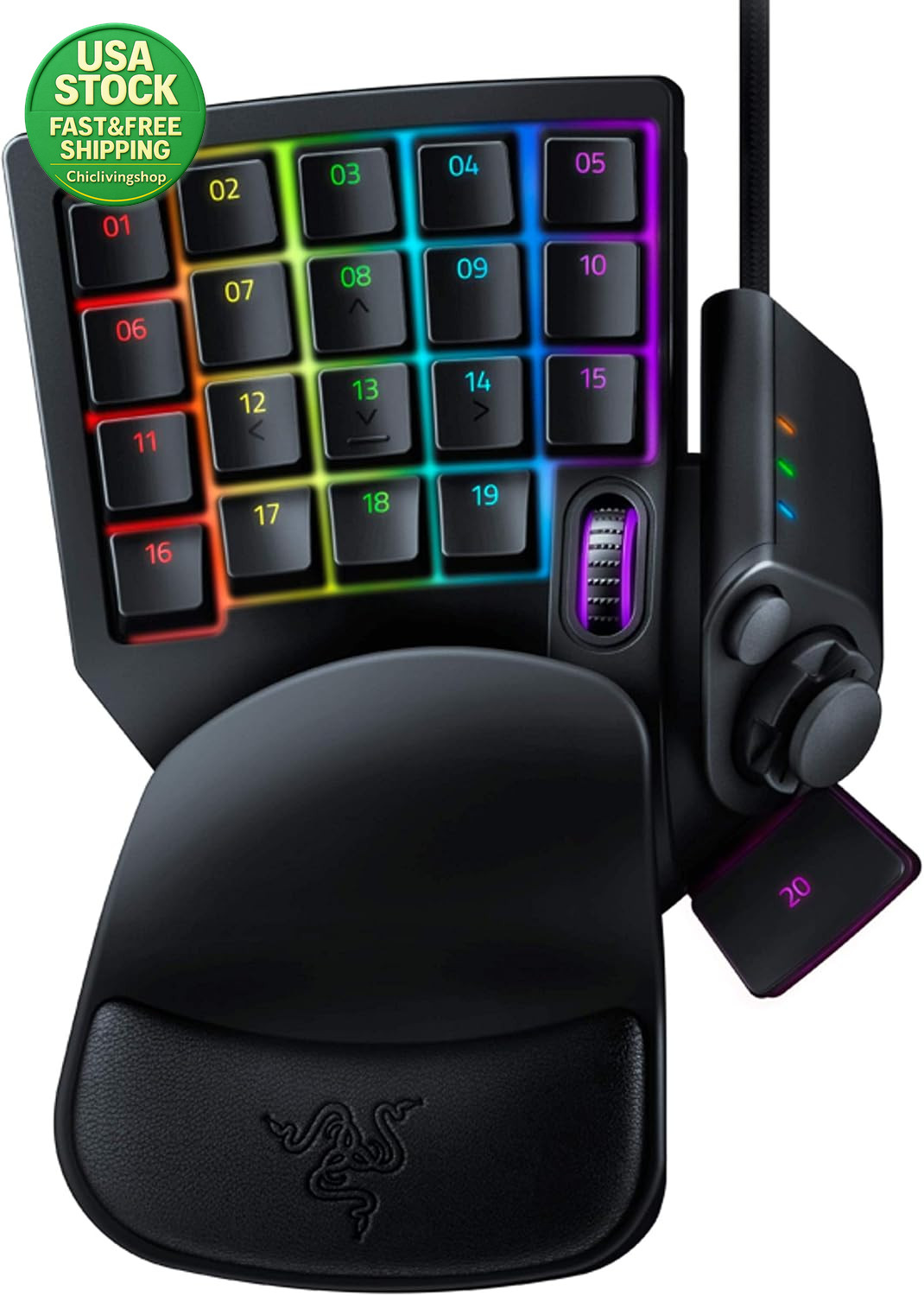 Razer Tartarus V2 Gaming Keypad Mecha Membrane 32 Programmable Keys Black