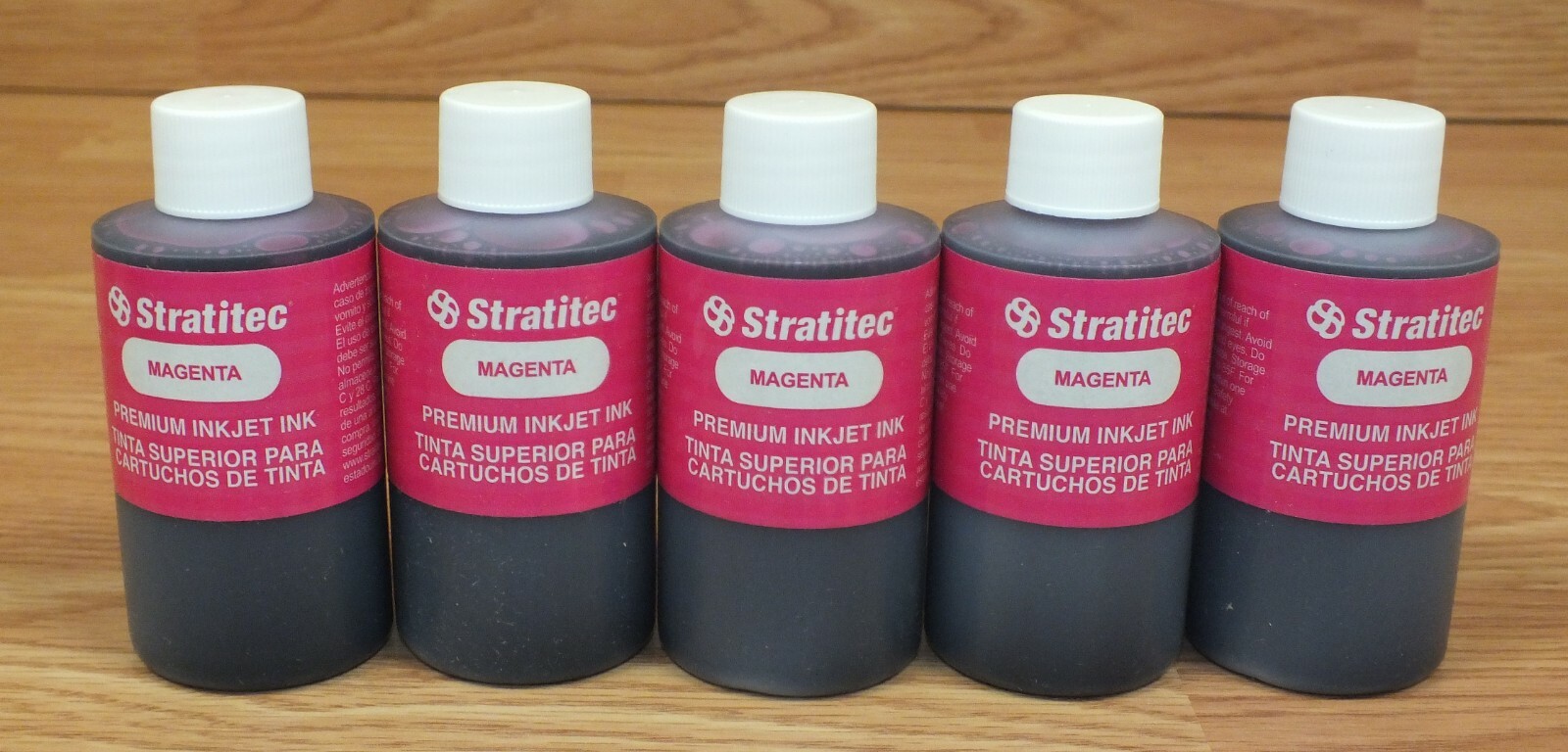 Lot of 5 Genuine Stratitec 85ml 2.8fl oz Magenta Premium Inkjet Ink *READ*