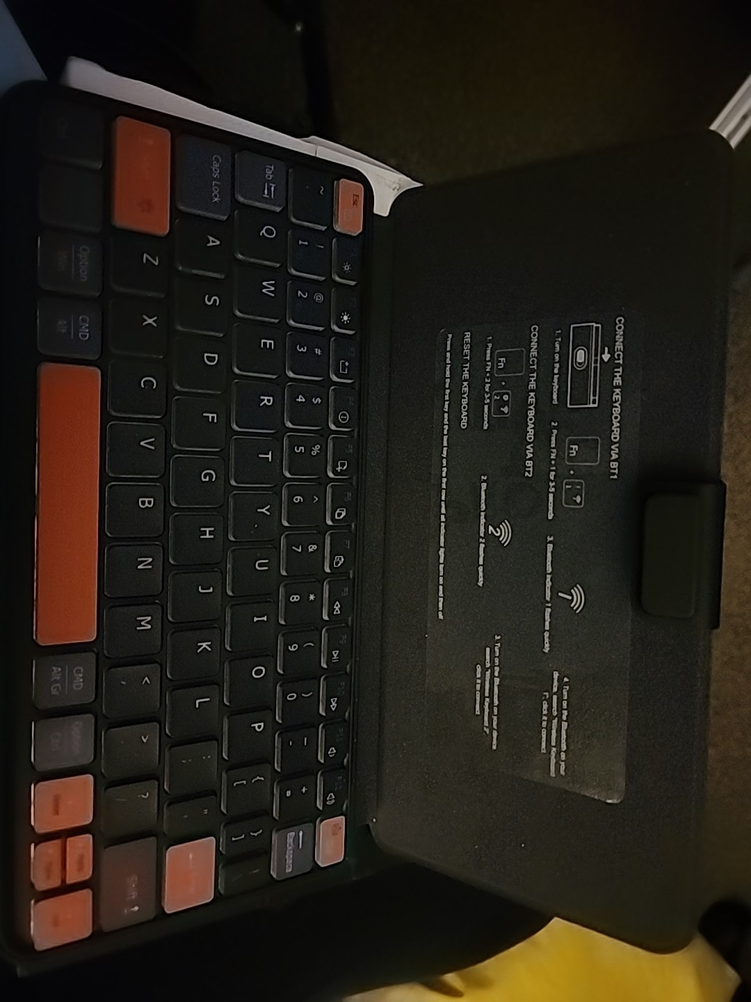 Universal Travel Keyboard Plus, New Dual Bluetooth Portable Keypad with 7-Color 