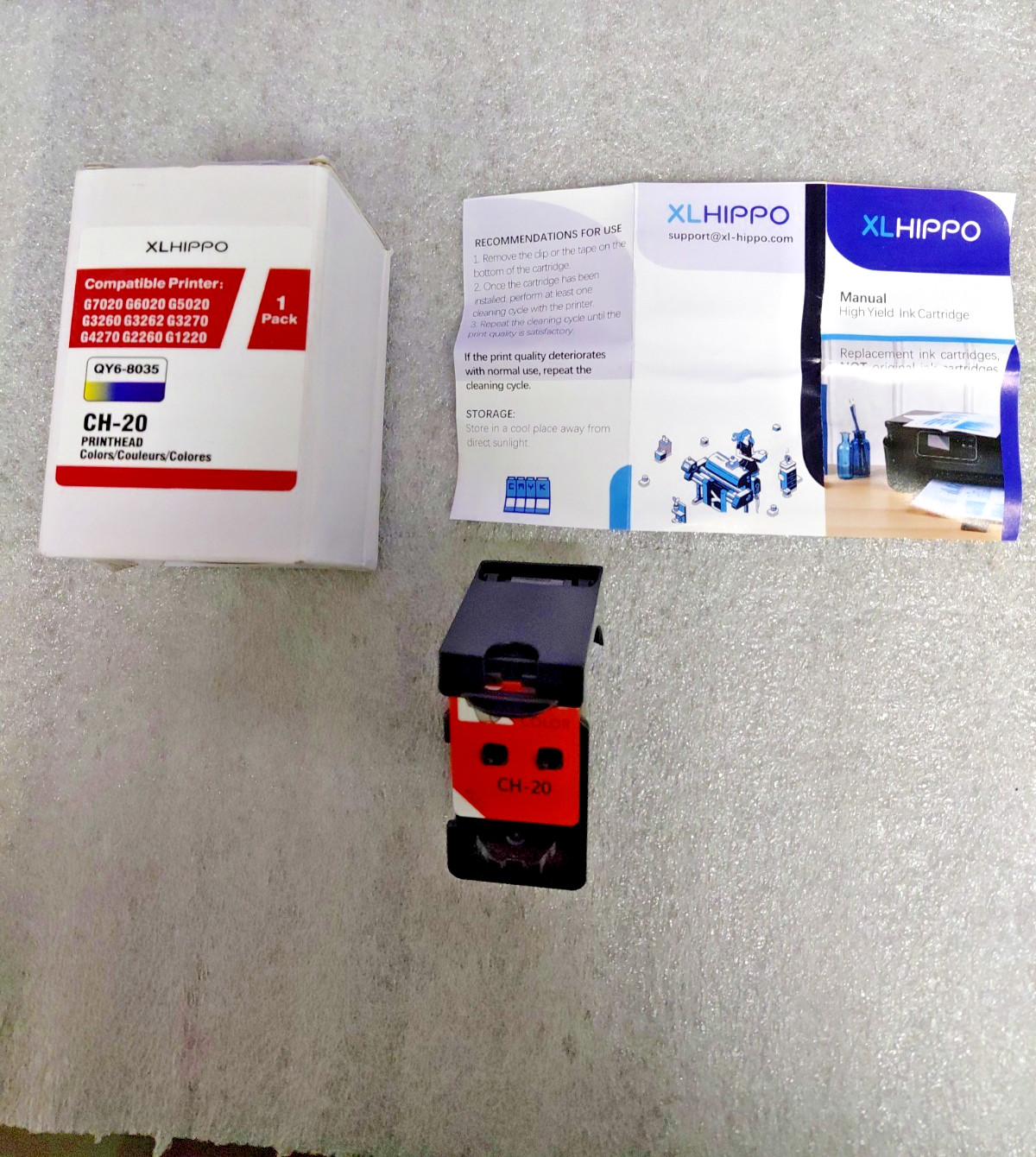 XLhippo CH-20 Printhead Compatible for Canon PIXMA G7020 G6020 G5020 G4270 G3260