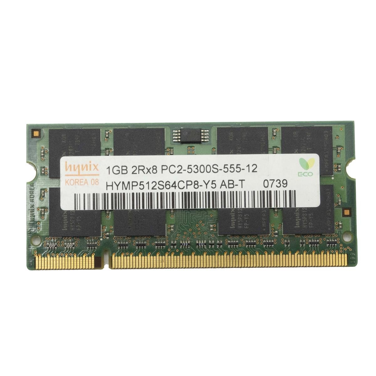 Hynix Hymp512s64cp8-y5 AB-T 1GB PC2 DDR2 667MHz SODIMM Memory Bank Module RAM