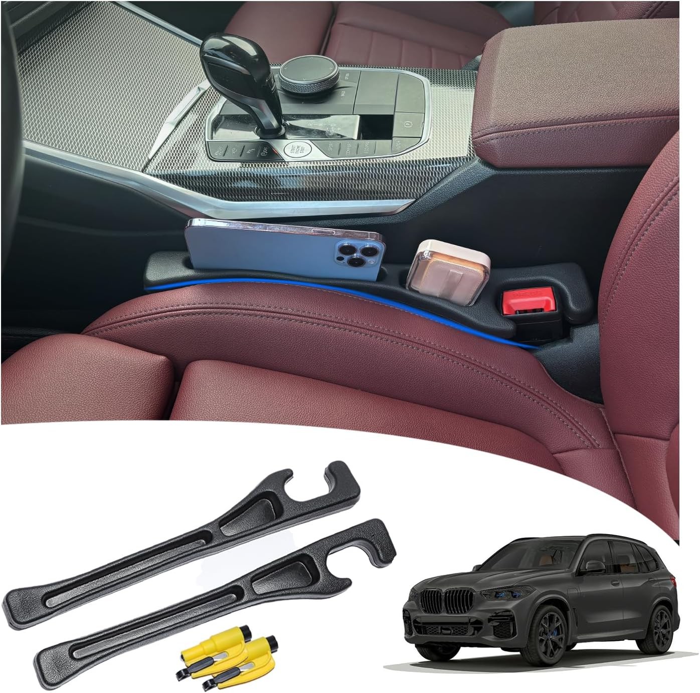 【Compatible with BMW X1 X3 X5】 Seat Gap Filler,No Drop Seat Guard Compatible wit