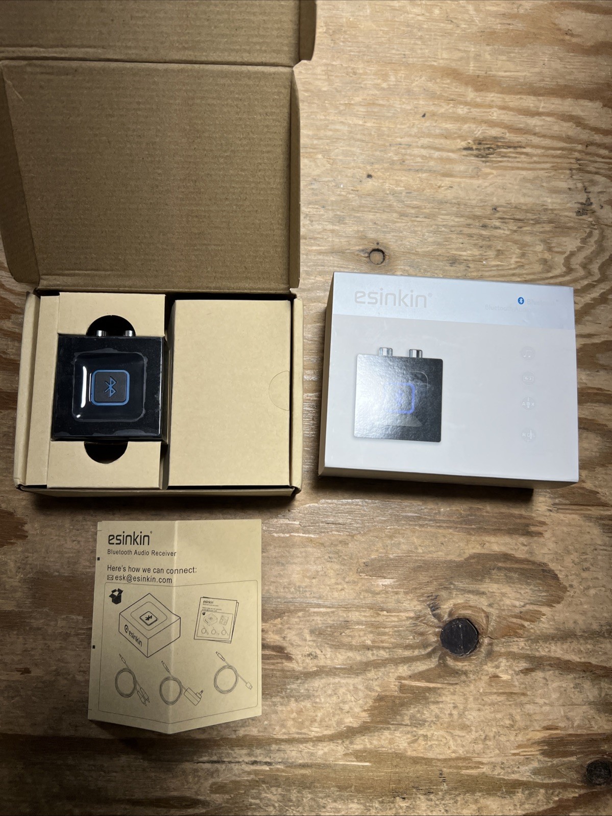 Esinkin Bluetooth Audio Receiver Adaptor For Music Streaming New In Box