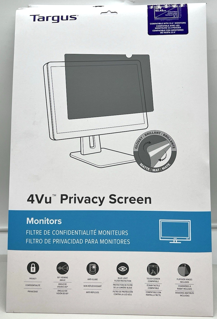 Lot of (6) Targus ASF238W9GL 4Vu Privacy Screen for 23.8" Monitor - New