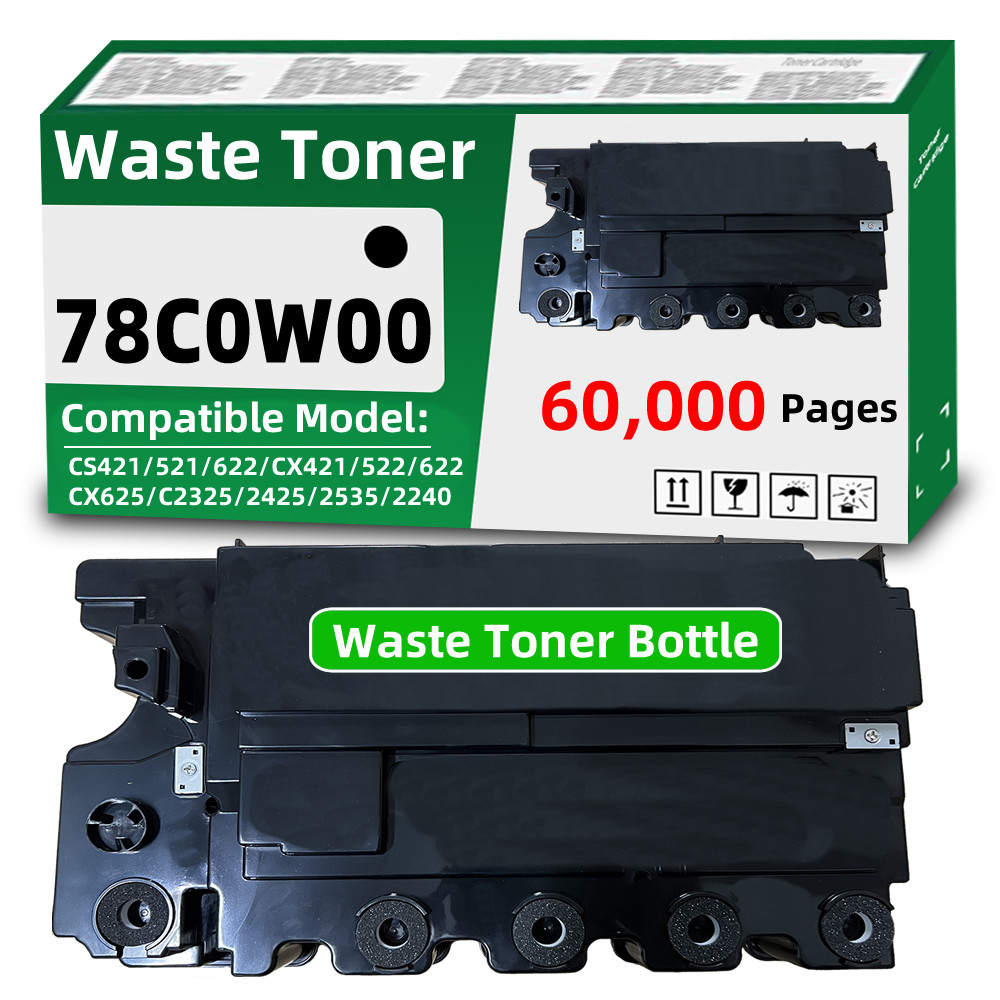 78C0W00 Waste Toner Bottle Compatible for Lexmark CS421 CS521 CS622 Printer