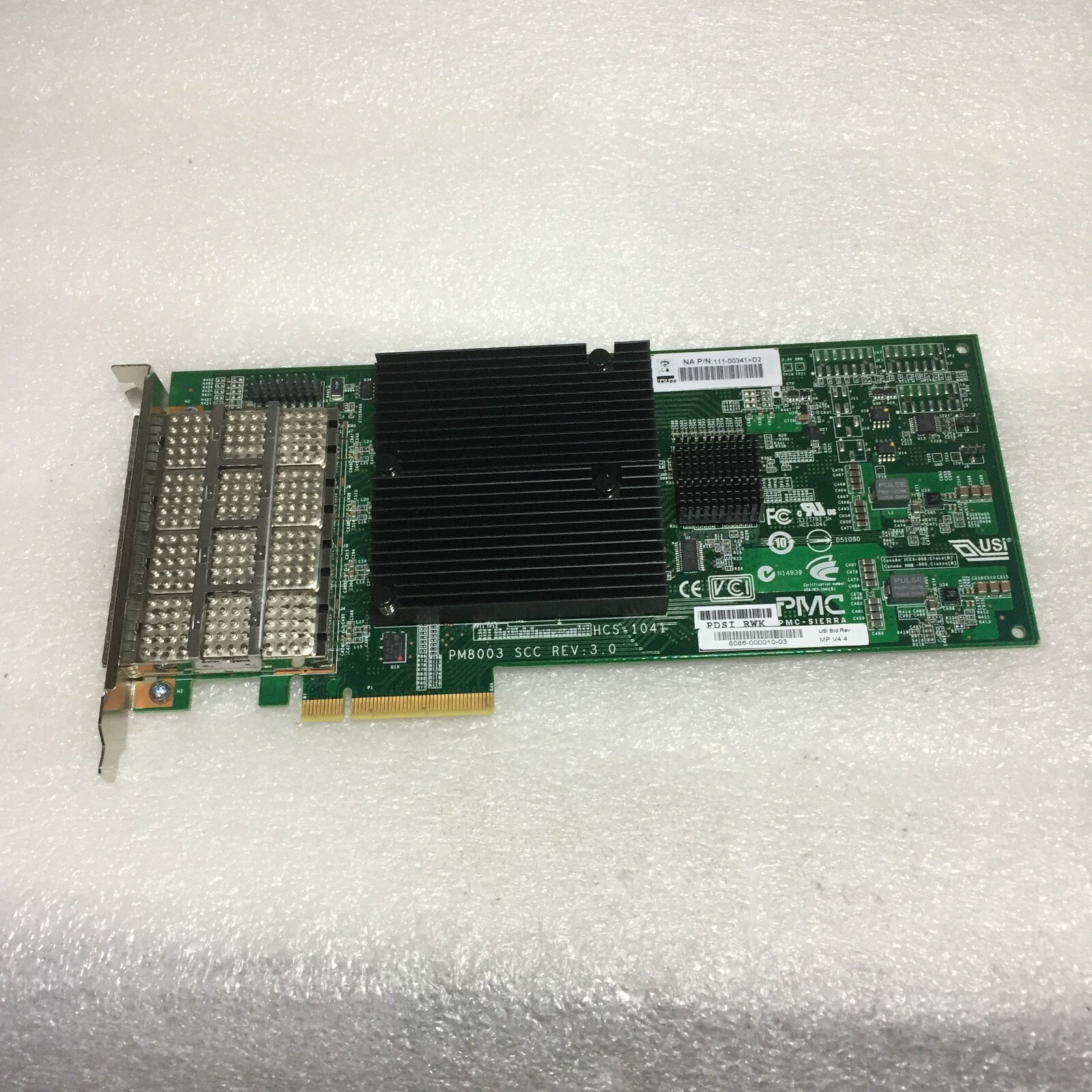 NetApp 111-00341+D2 SAS Quad Port QSFP 6G PCI-Express GREAT CONDITION FREE S/H