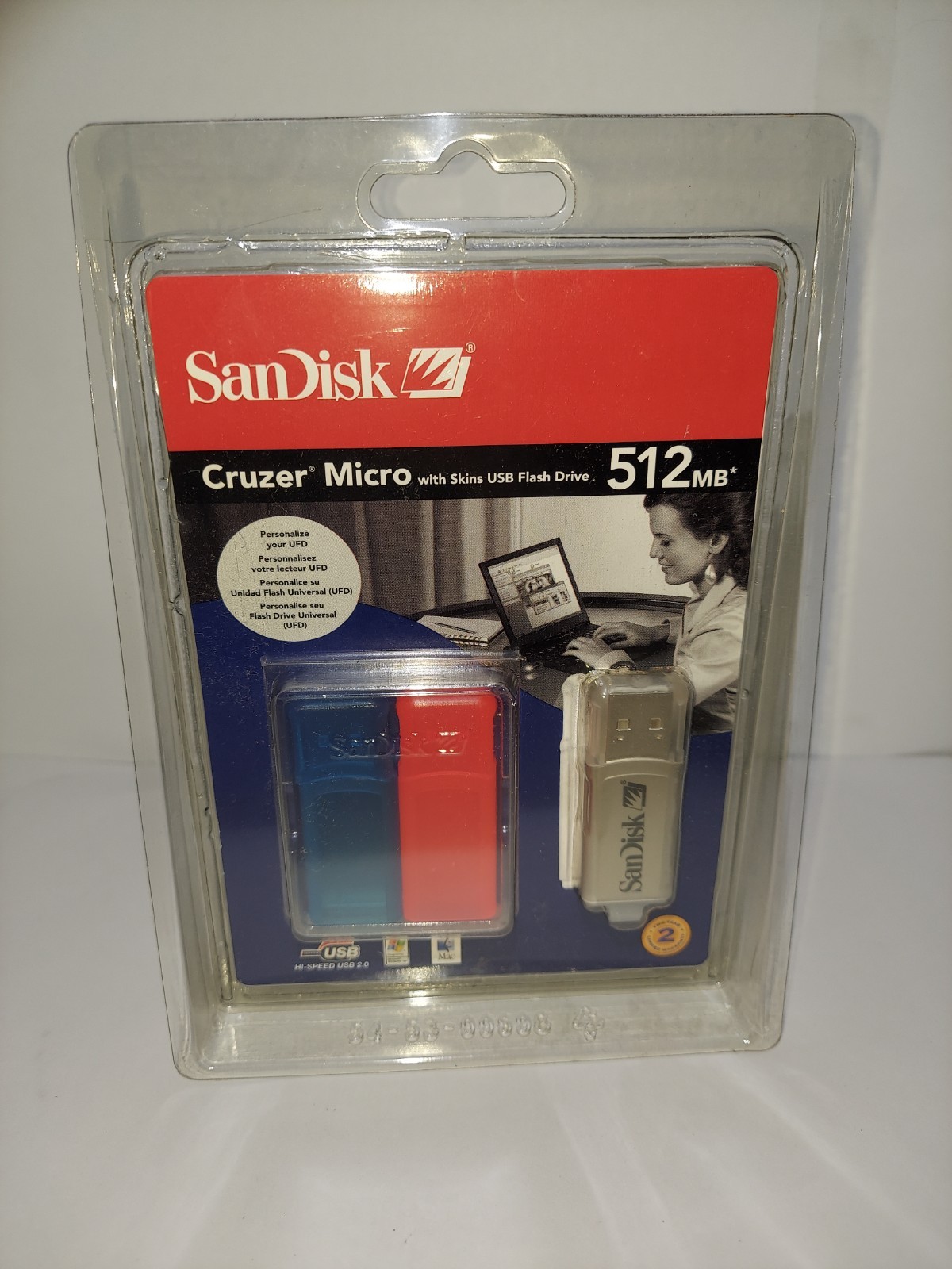 SanDisk 512MB Cruzer Micro With Skins USB Flash Drive NOS Sealed SDCZ4-512-A10 