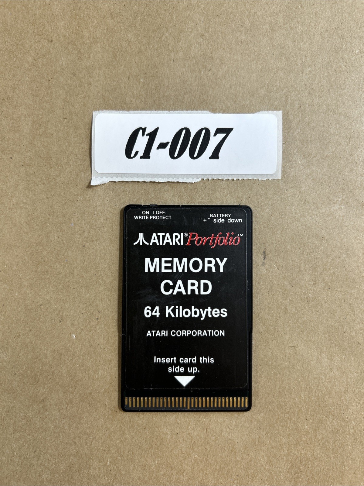 Atari Portfolio 64KB Memory Card Speicherkarte Memory Expansion Card Vintage