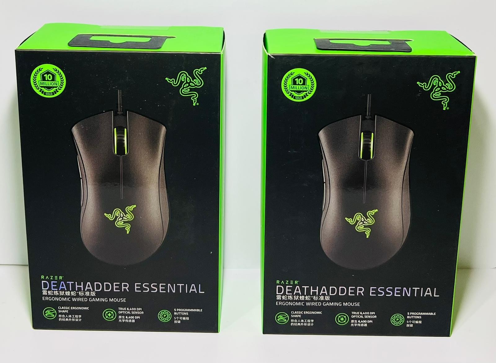 Razer DeathAdder Essential Wired Optical Gaming Mouse Black  (TWO PACK✅️)