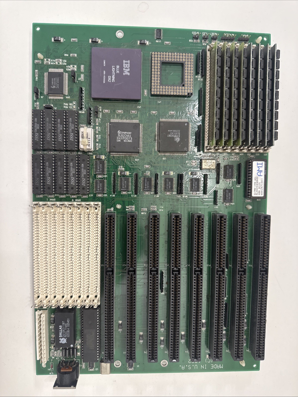 "Vintage ML-SY4333C-V10 486 Motherboard w/ IBM Blue Lightning DX2 CPU - 1992"