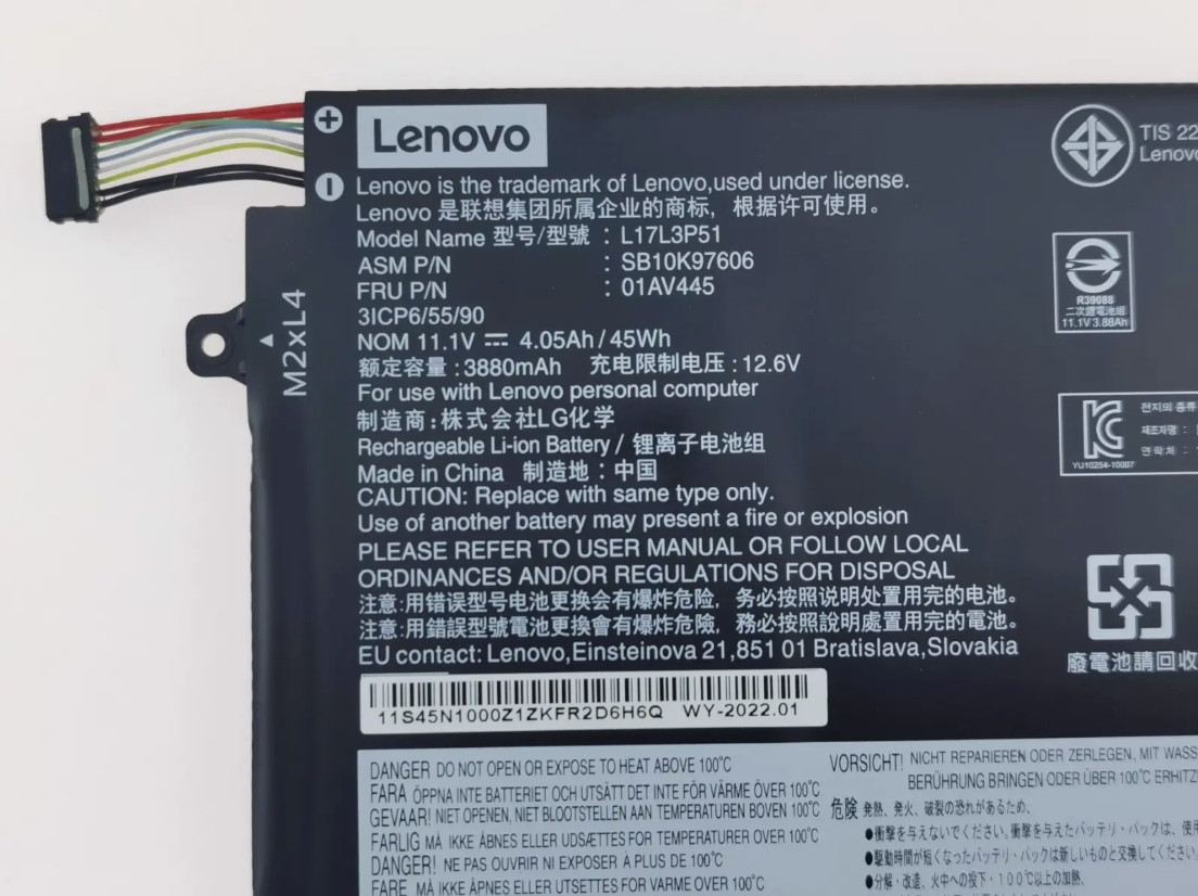 Genuine OEM 01AV463 Battery for Lenovo ThinkPad L480 L580 L490 L14 L15 L590 NEW