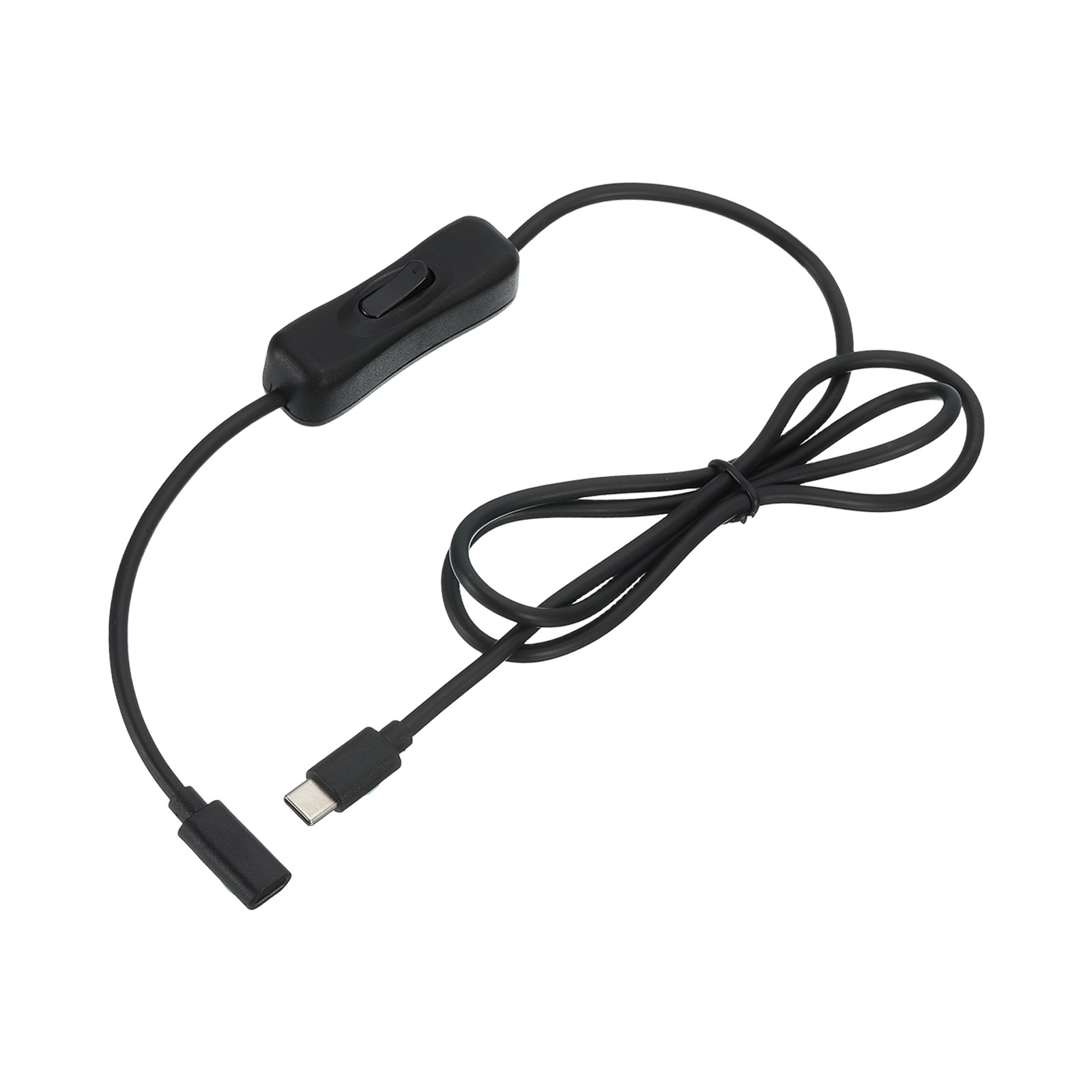 3.28ft USB Extension Cable with Switch Type C Adapter Data Power Cord