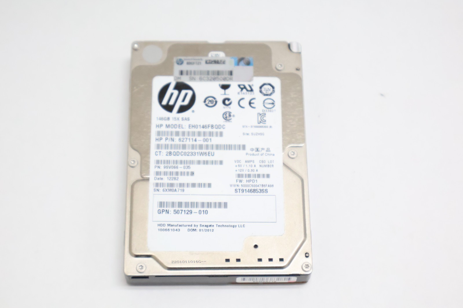 HP EH0146FBQDC 146GB 15K SAS 3.5-inch Hard Drive Enterprise Tested Working