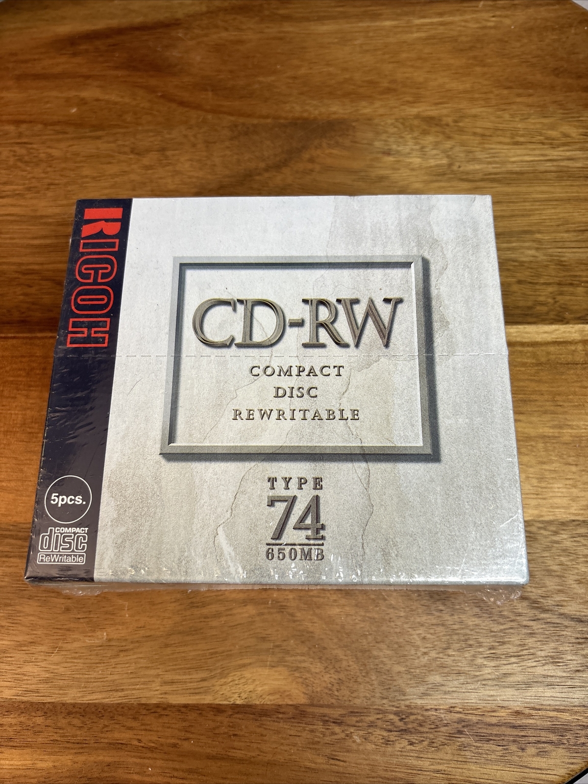 CD-RW 20 RICOH  74 Min 650 MB - Recordable Rewritable CD Disc Set 5..C3