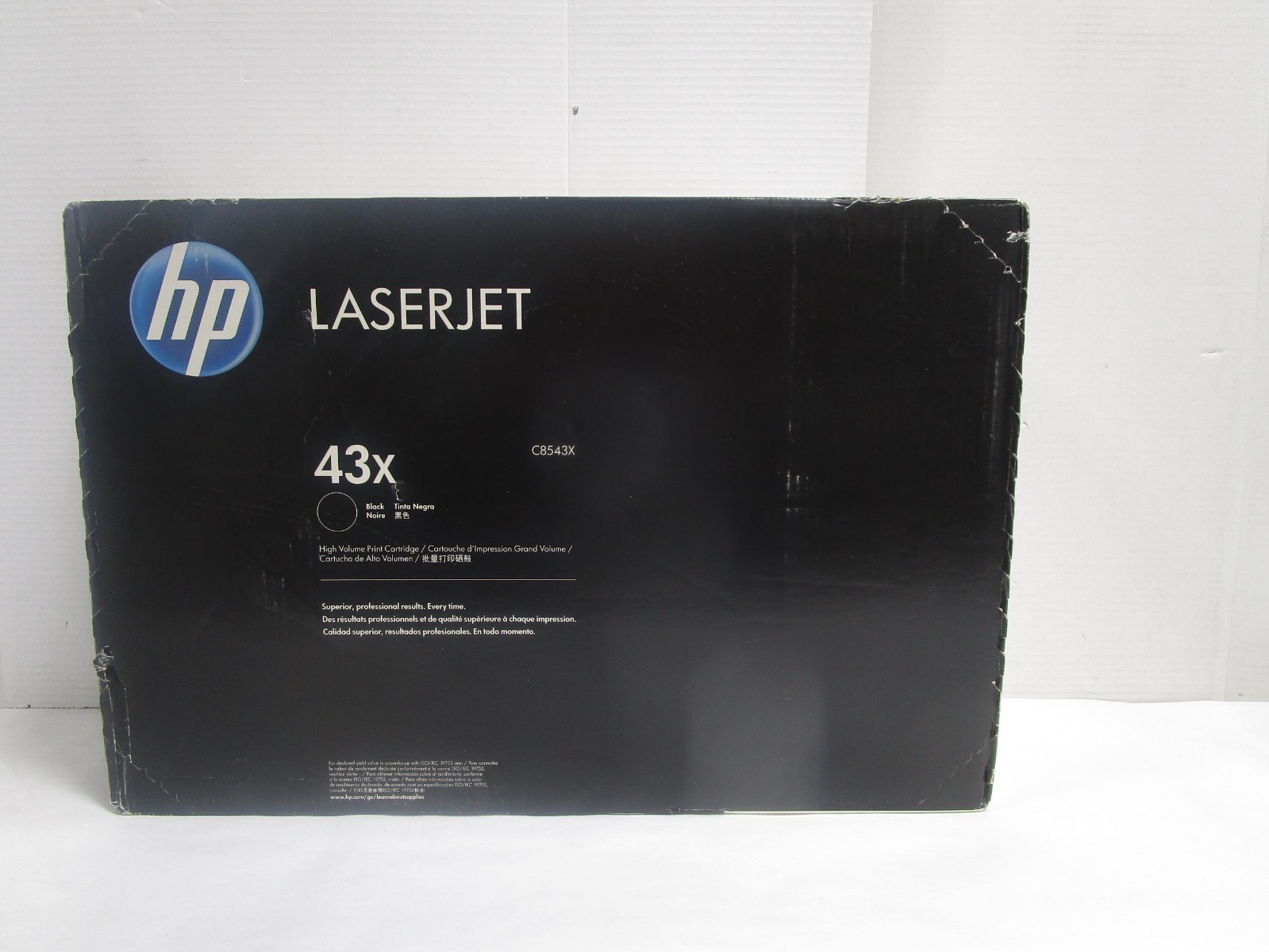Genuine HP 43X Black Print Toner Cartridge C8543X New Open Box Sealed 