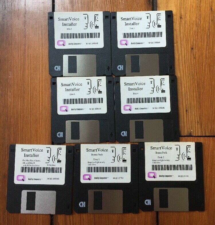 Vintage 90s Smart Voice Installer 3.5 Floppy Disk Program Software Macintosh Mac