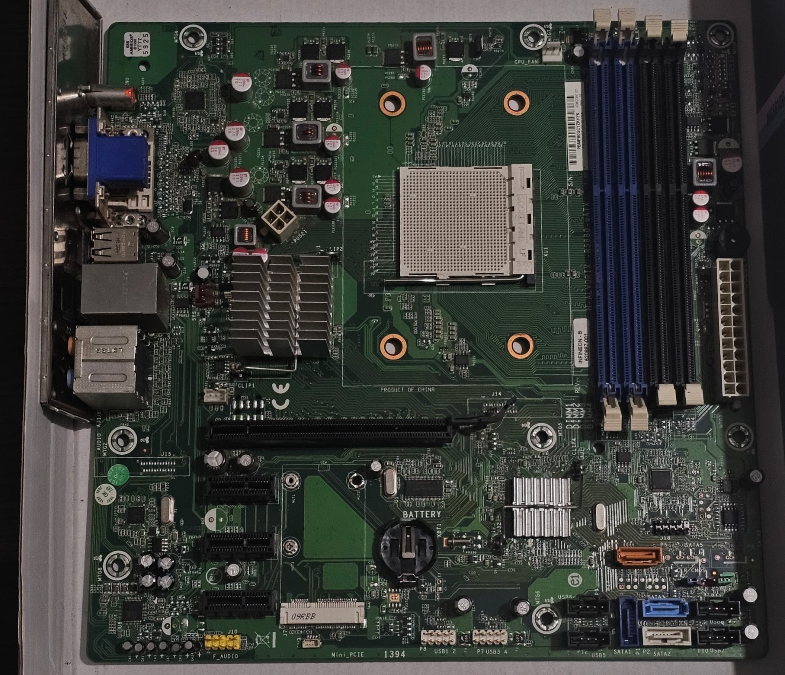 HP uATX Motherboard - Infineon-B  (620887-001) H-ALVORIX-RS880-uATX