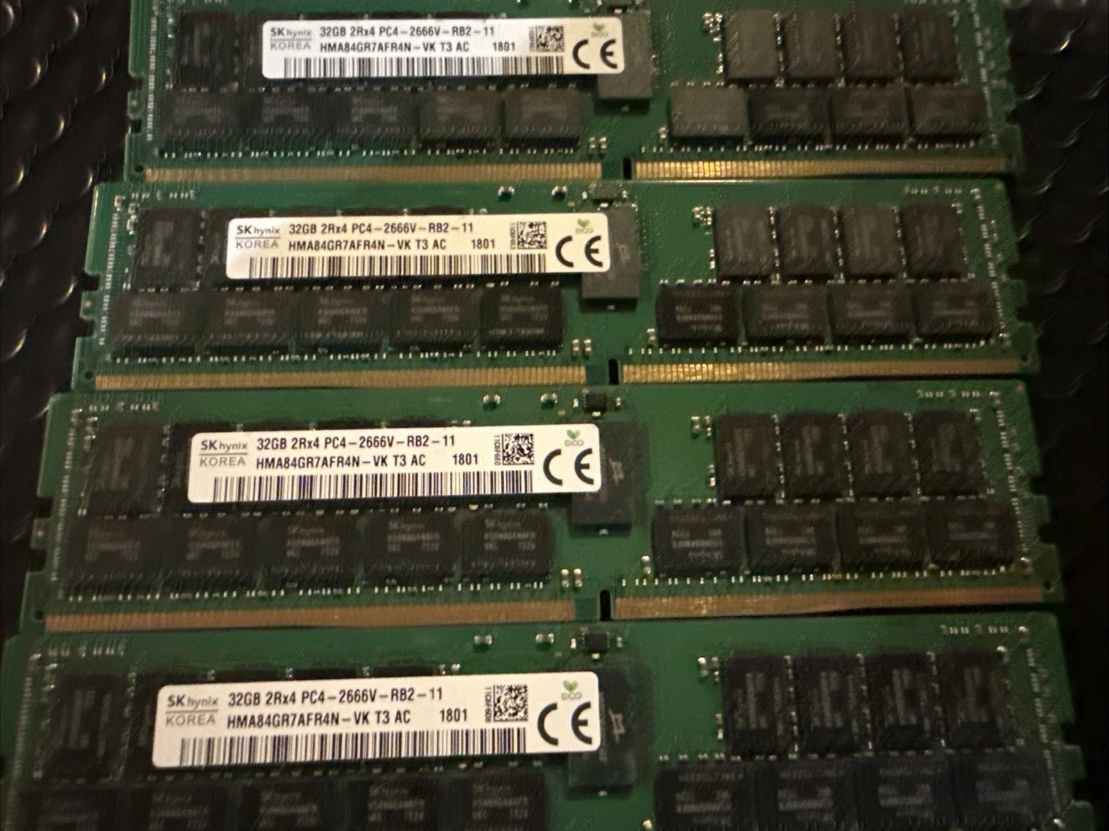 SK Hynix 128GB 4x 32GB 2Rx4 DDR4 2666MHz PC4-21300 ECC REG RAM HMA84GR7AFR4N-VK