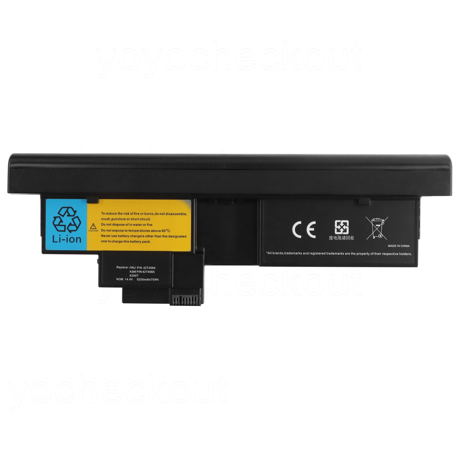 5200mAh Replacement Battery For ThinkPad FRU 42T4536, FRU 42T4538, FRU 42T4540