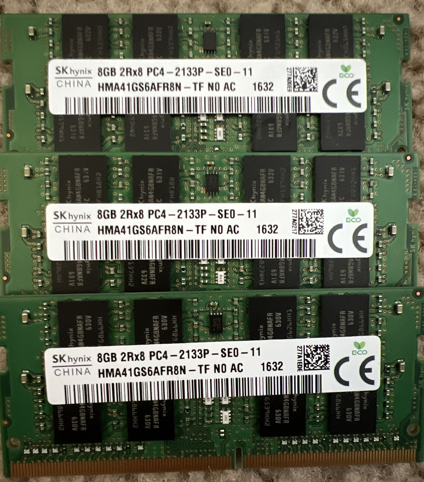 SK Hynix HMA41GS6AFR8N-TF 24GB (3x8GB) PC4-2133P Laptop Memory Ram 2Rx8