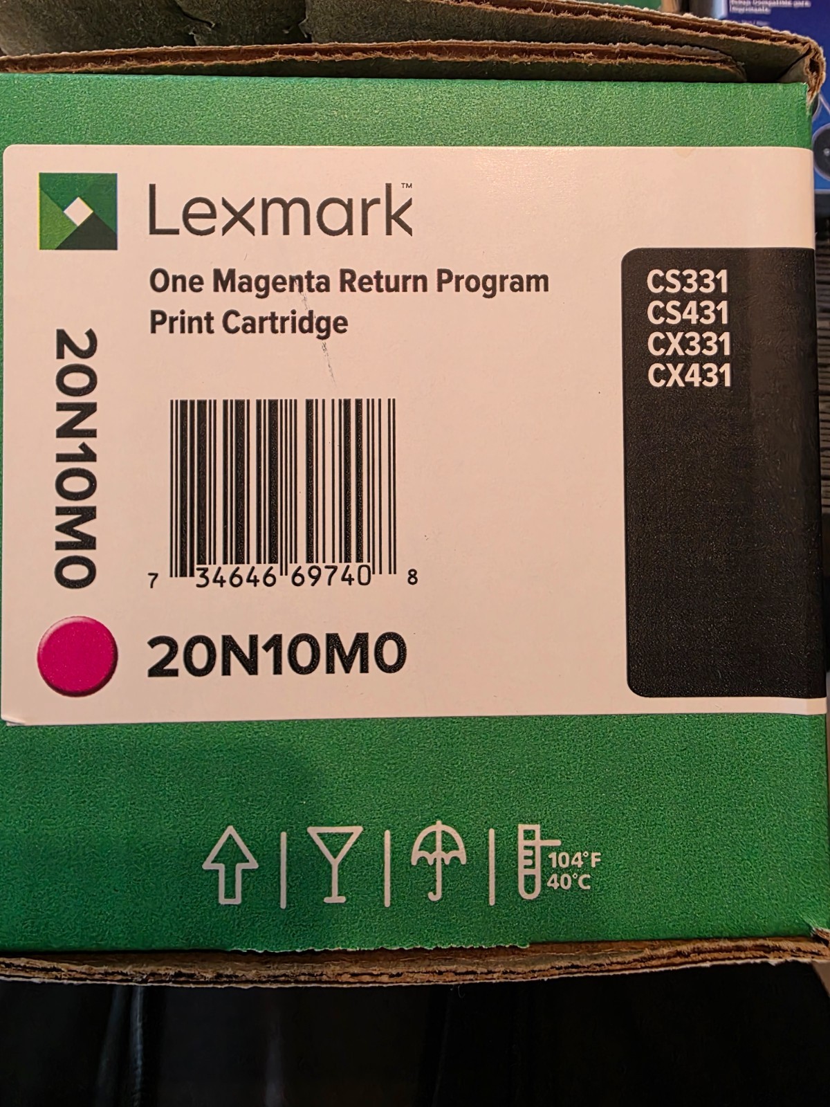 LEXMARK 20N10MO MAGENTA PRINT CARTRIDGE CS331DW/CS431DW/CX431ADW