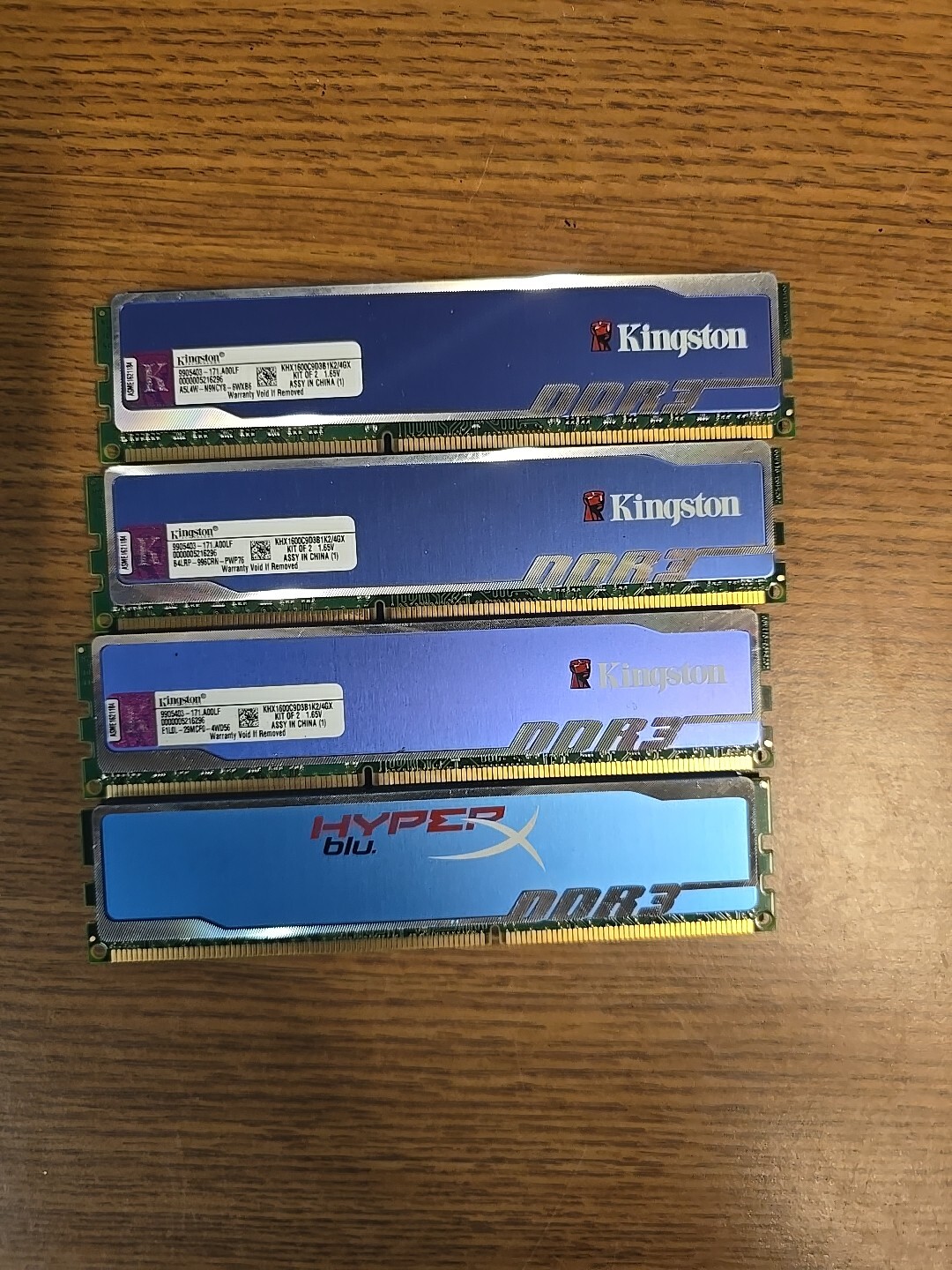 Kingston HyperX Blu 4GB Kit (2x2GB) DDR3 1600MHz SDRAM (KHX1600C9D3B1K2/4GXETR)