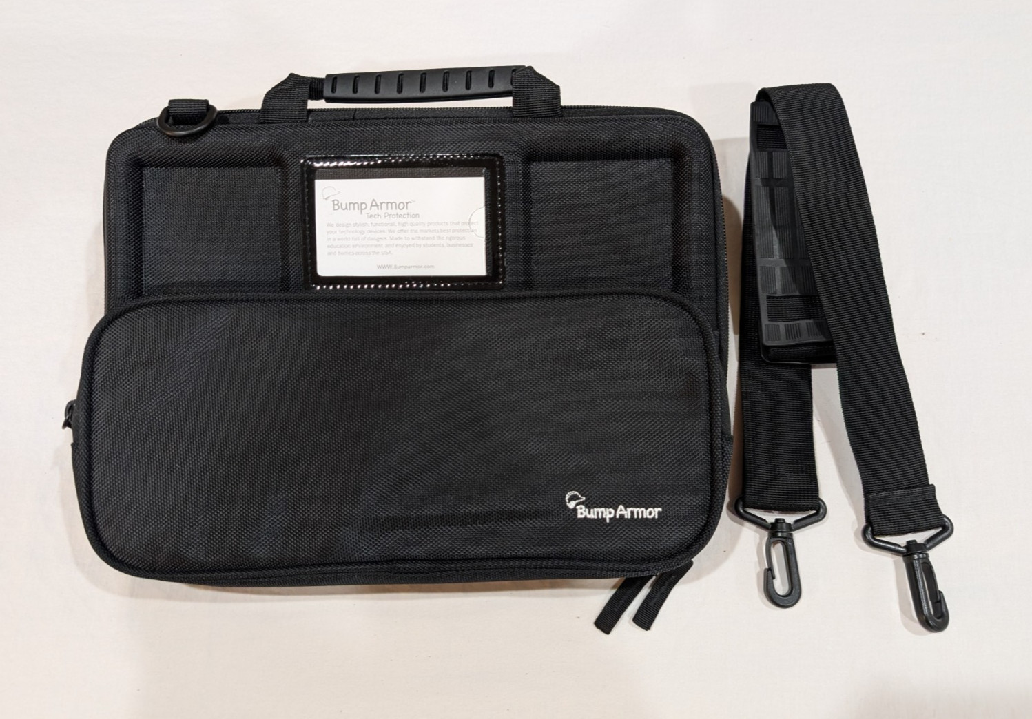 Bump Armor Black 12" Slim Laptop Tablet Case Hardside Protective Ninja 21 NCPZ11