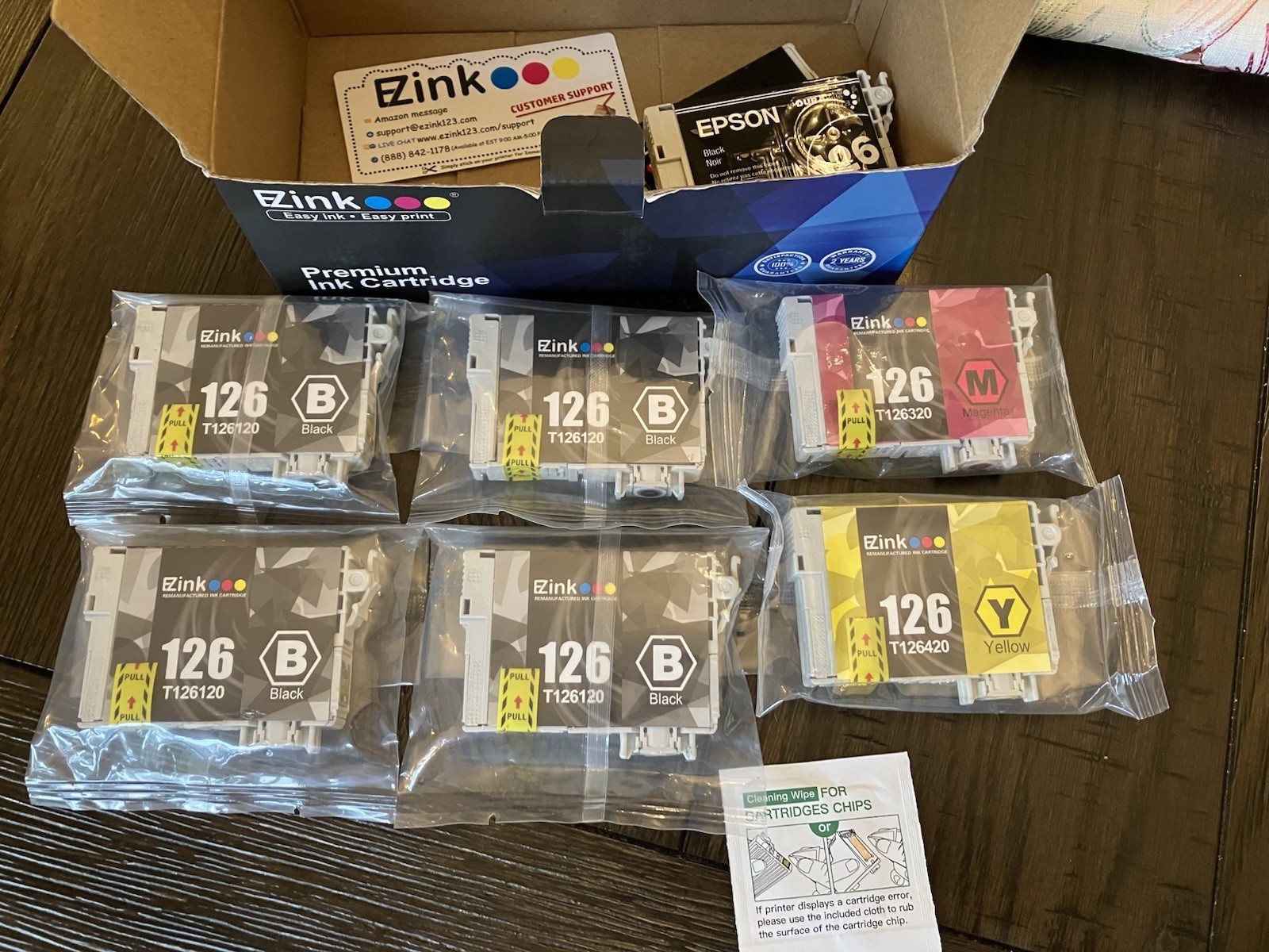 Ezink Premium Ink Cartridges Lot 6