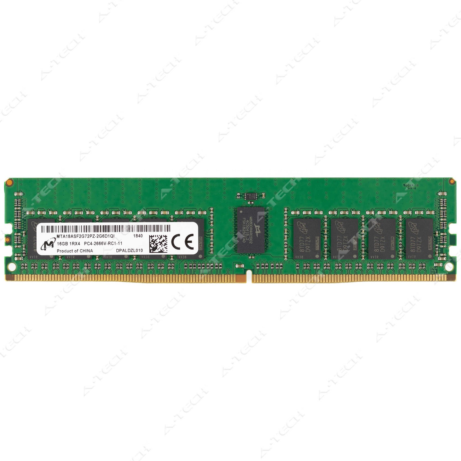 Micron 16GB DDR4-2666 PC4-21300 ECC RDIMM Server Memory RAM MTA18ASF2G72PZ-2G6D1