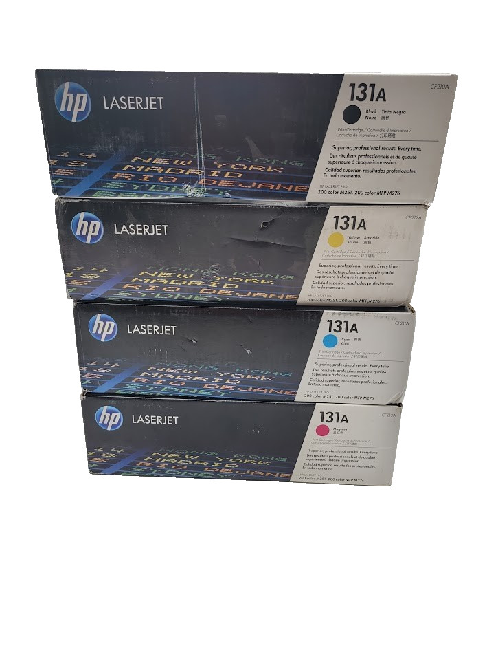Lot of 4 HP 131A Toner cartridge B/CF210A Y/CF212A C/CF211A M/CF213A