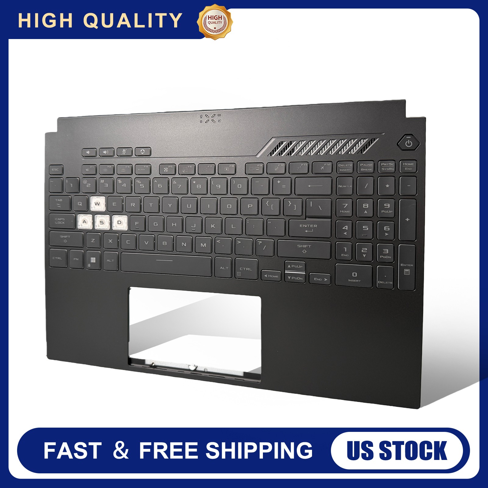New Backlit Keyboard Palmrest for ASUS TUF Gaming FX507 FA507 FX507Z A15 F15