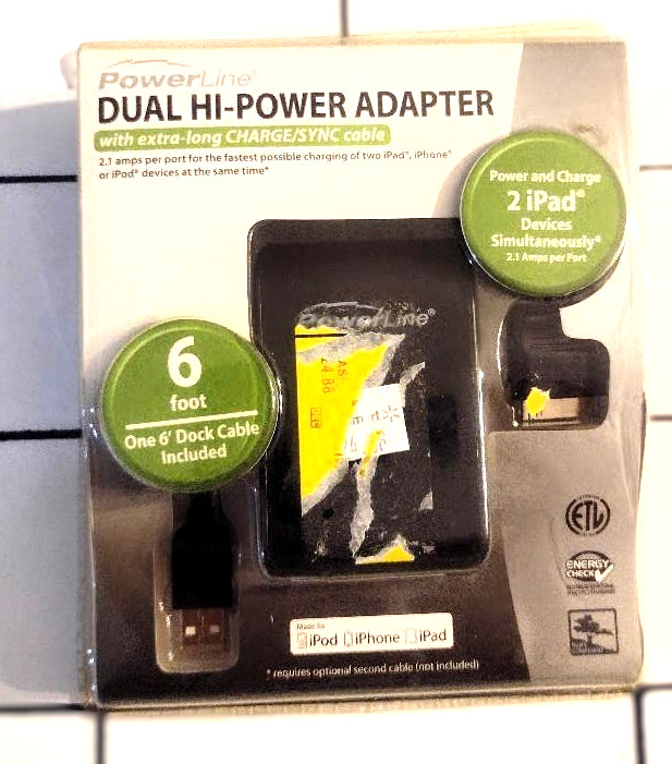 PowerLine Dual HI-Power Adapter 6´ Dock Cable Inclued