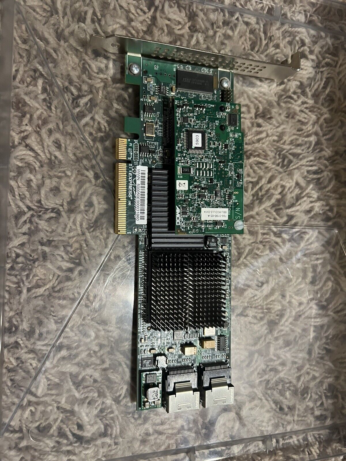 LSI 3WARE P/N 9690SA-8I SAS SATA PCIe RAID Controller With BBU controller