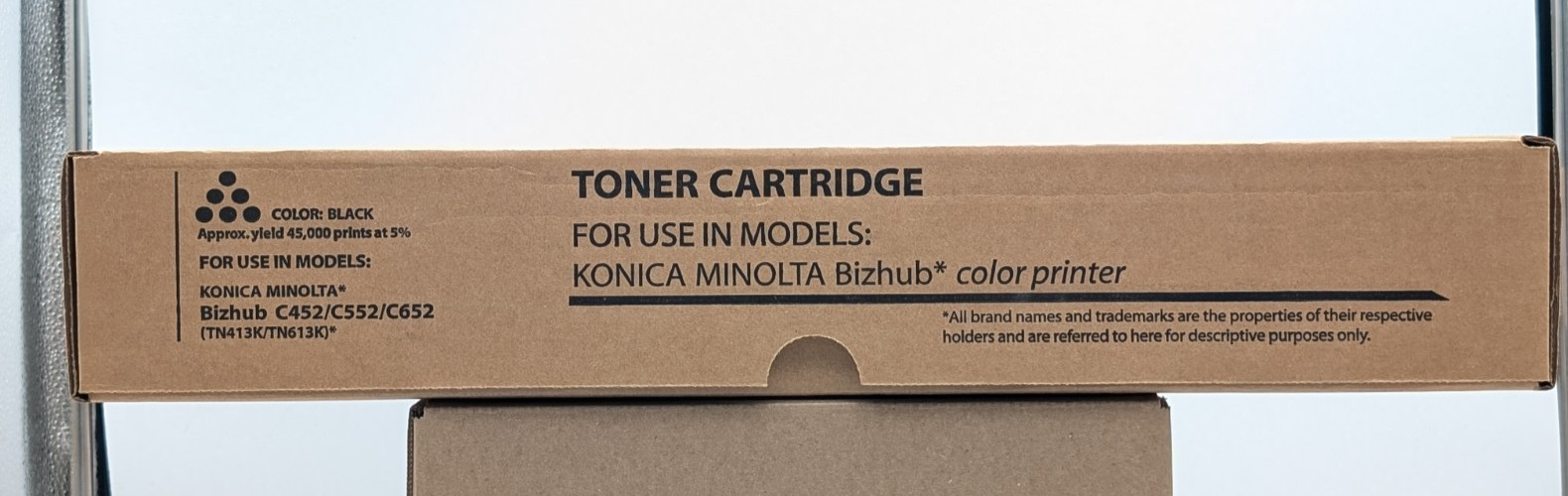 Compatible TN413K TN613K Black Toner Cartridge for Konica Minolta Bizhub C452