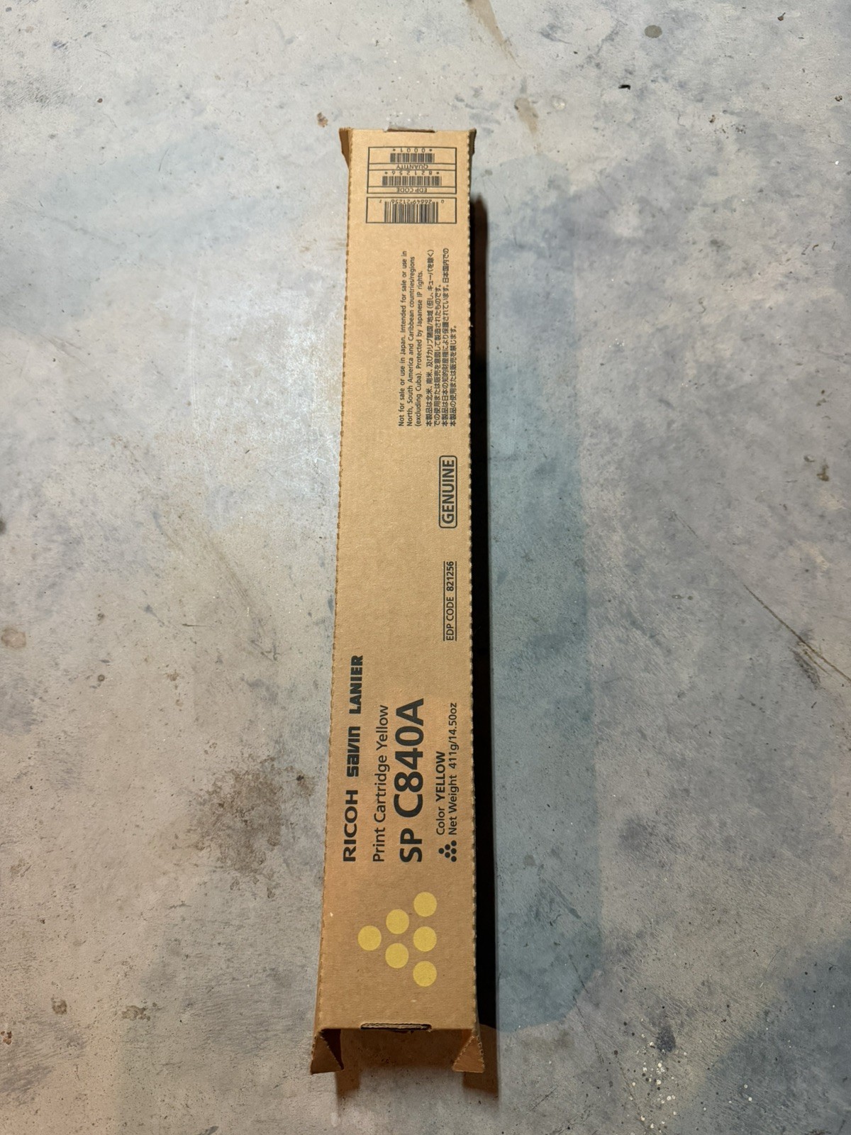 Ricoh Savin Lanier SP C840A Yellow OEM Toner New