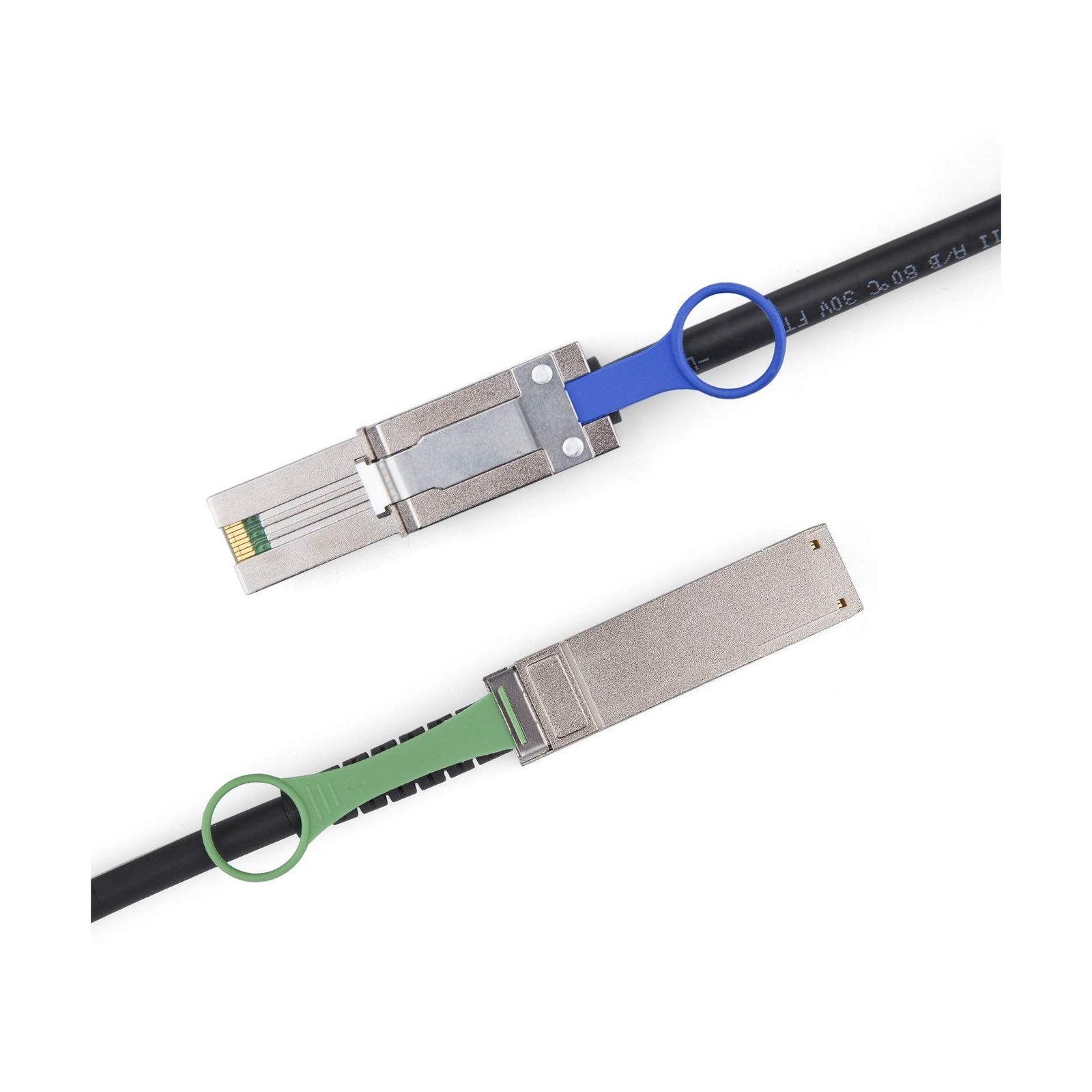 QSFP (SFF-8436) to MiniSAS HD SFF-8088 DDR Hybrid SAS Cable, External Mini SA...