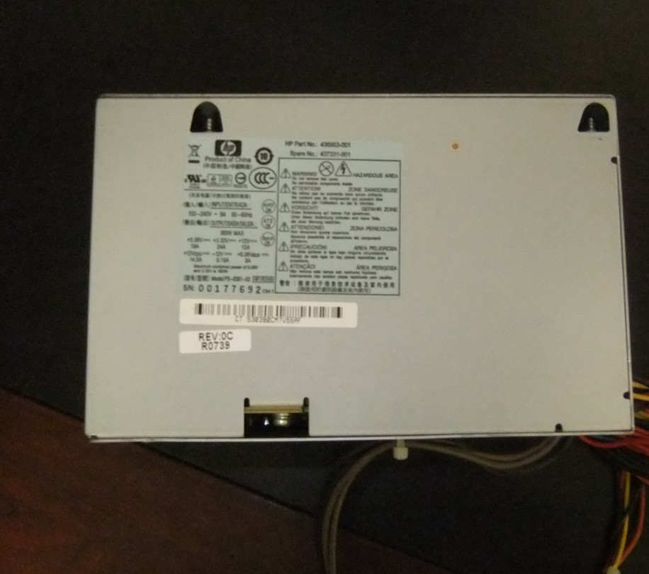 HP 437331-001 Power Supply 365W 436953-001