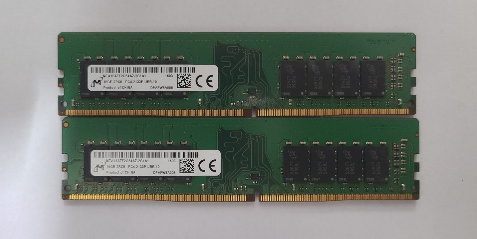 2 x 16GB Micron MTA16ATF2G64AZ-2G1A1 DDR4 PC4-2133P UDIMM Desktop Memory