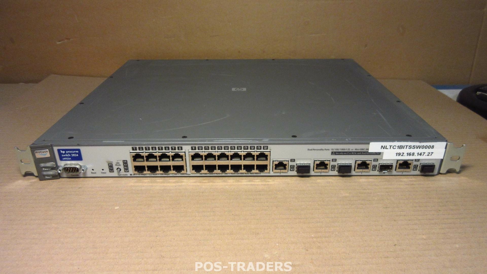HP 2824 ProCurve J4903A Switch 24 Port Managed Gigabit + 4X SFP + 4x 1000 L3