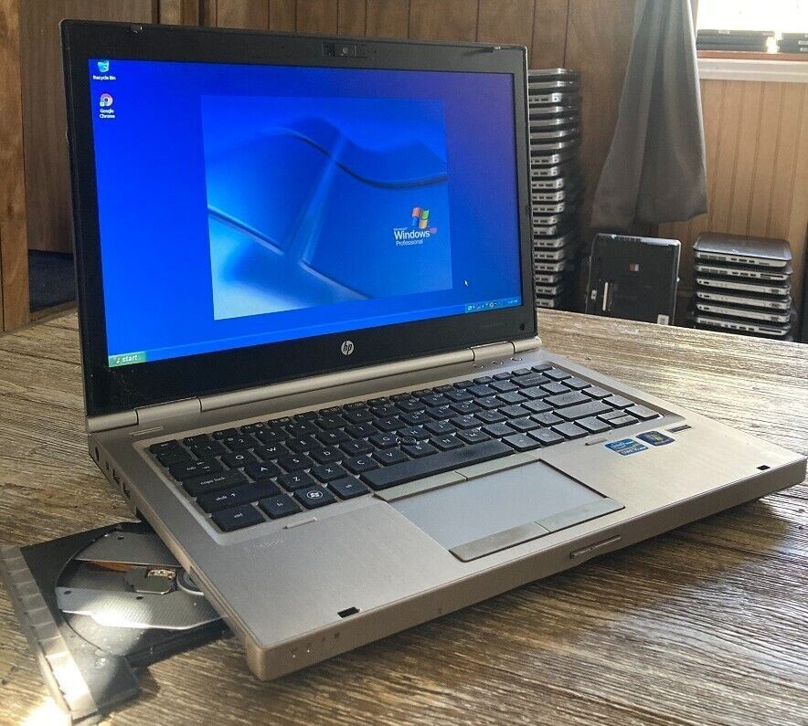 14.1" HP Probook 8460/70 Laptop Vintage Windows XP 32 Bit 2ghz 4gb 250gb DVDRW