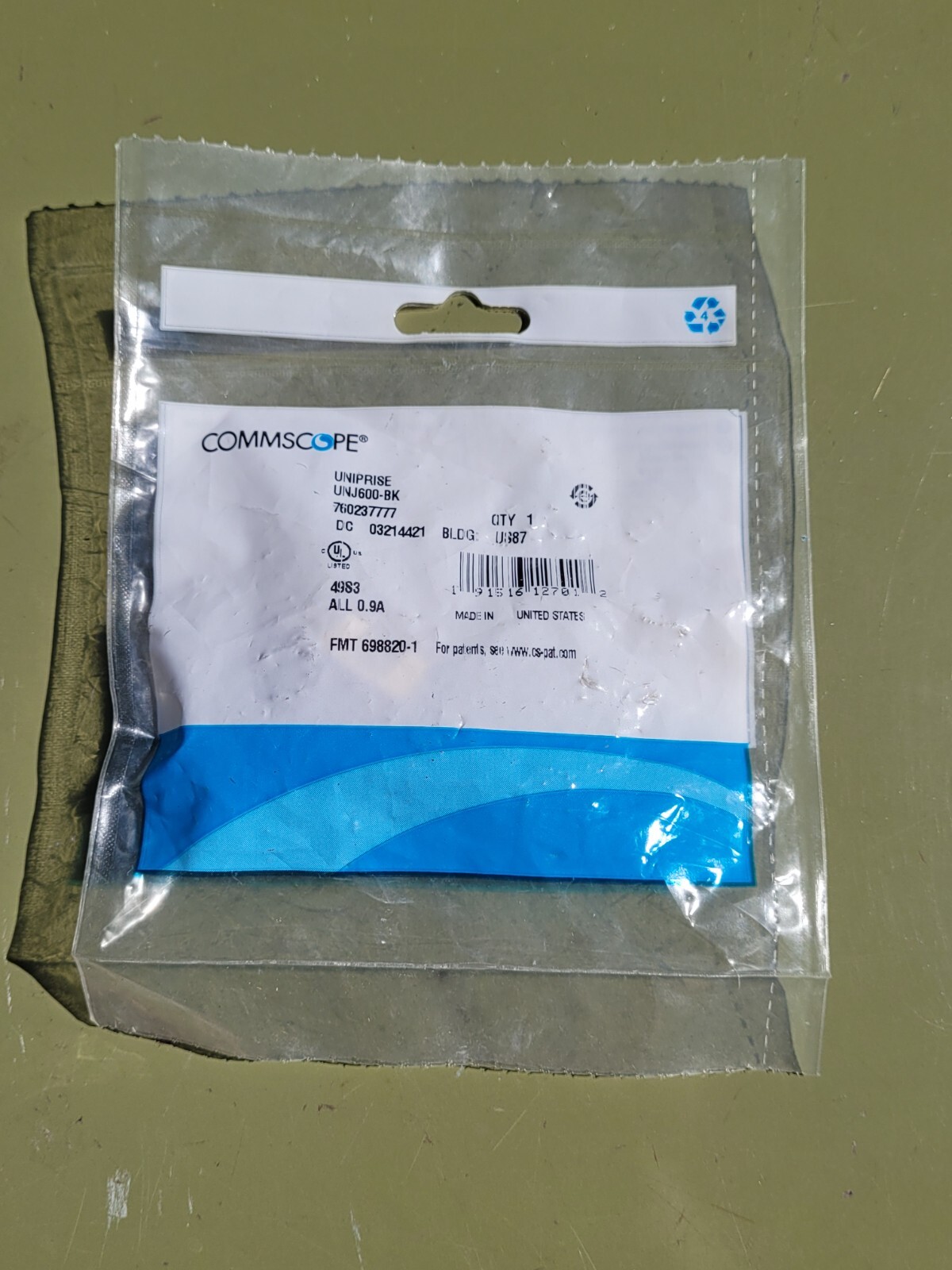 BRAND NEW CommScope Uniprise UNJ600-BK Cat6 RJ-45 Modular Jack Black 760237777