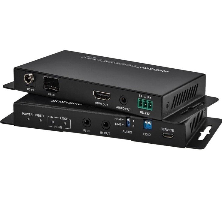 Blackbird 4K Fiber Optic HDMI Extender - 3300ft | 4k@60Hz, IR, HDMI 2.0 Support